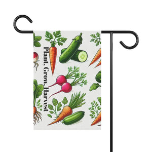 Home Grown Vegetables Banner Poly Poplin Canvas Garden Flag - Dipaliz - Flags & Windsocks
