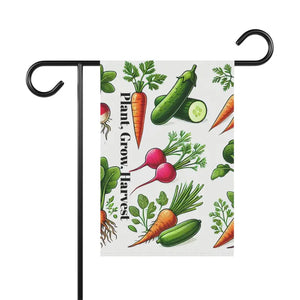 Home Grown Vegetables Banner Poly Poplin Canvas Garden Flag - Dipaliz - Flags & Windsocks