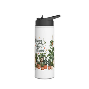 Plant Lady Water Bottle, ?Crazy Mom’ Stainless Steel - Bottles