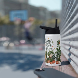 Plant Lady Water Bottle, ?Crazy Mom’ Stainless Steel - Bottles