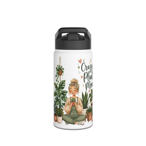 Plant Lady Water Bottle, ?Crazy Mom’ Stainless Steel - Bottles