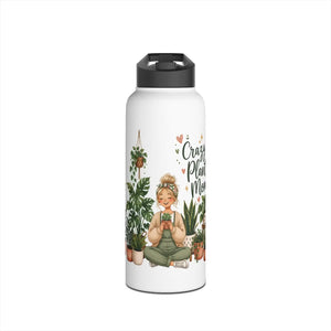 Plant Lady Water Bottle, ?Crazy Mom’ Stainless Steel - Bottles
