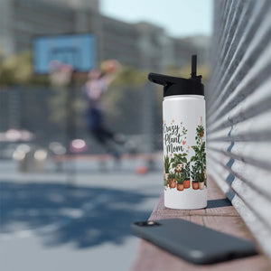 Plant Lady Water Bottle, ?Crazy Mom’ Stainless Steel - Bottles