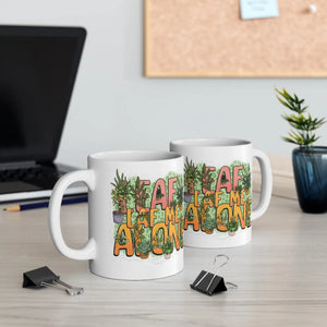 Plant Lover Mug, ?Leaf me Alone’ 11oz Ceramic Coffee Cup - Mugs