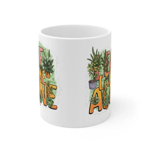 Plant Lover Mug, ?Leaf me Alone’ 11oz Ceramic Coffee Cup - Mugs