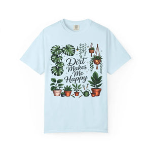 Plant Lover T-shirt, ?Dirt Makes me Happy’ Gardeners Tee - T-shirts - l