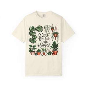 Plant Lover T-shirt, ?Dirt Makes me Happy’ Gardeners Tee - T-shirts - l