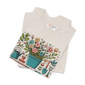 Ultra-soft Jersey Short Sleeve Tee - Plant Design - Dipaliz - T-shirts