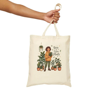 Plant Lover Tote Bag, ?Born to Grow Plants’ Cotton Canvas Reusable Shopper - Bags