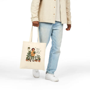 Plant Lover Tote Bag, ?Born to Grow Plants’ Cotton Canvas Reusable Shopper - Bags
