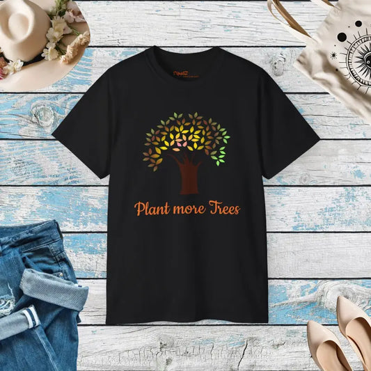 Plant More Trees Unisex Ultra Cotton Tee - Black / s T-shirt