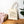 DipaliZ potted plants on shelves market tote — handle and stitch detail