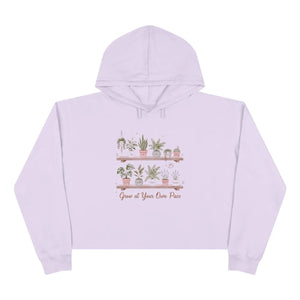 Plant Shelf Crop Hoodie – ?Grow at your Own Pace” Cozy Casual Top for Lovers - Hoodies - s