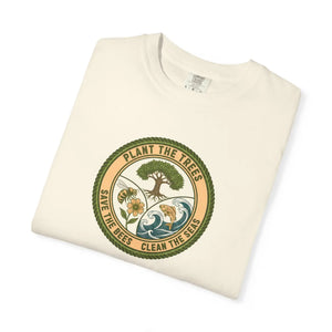 Plant the Trees Save Bees Clean Seas T-shirt