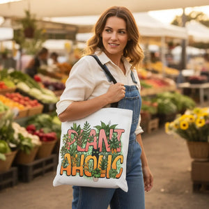 Plantaholic Tote Bag, Cute ?Plant Aholic’ Eco Shopper for Plant Lovers - Bags