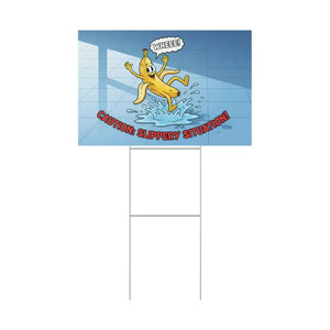 Yard Sign - Slippery Situation Banana Plastic Design - Dipaliz - Home Decor