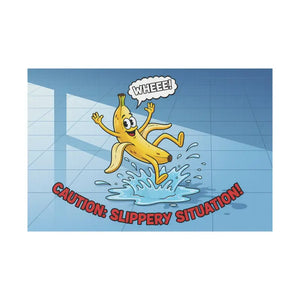 Yard Sign - Slippery Situation Banana Plastic Design - Dipaliz - Home Decor