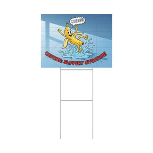 Yard Sign - Slippery Situation Banana Plastic Design - Dipaliz - Home Decor