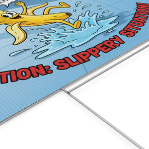 Yard Sign - Slippery Situation Banana Plastic Design - Dipaliz - Home Decor