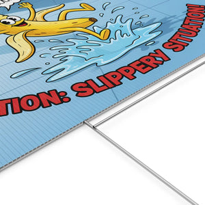 Slippery Situation Banana Yard Sign – Plastic - Dipaliz - Sidewalk & Signs