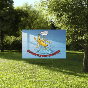 Yard Sign - Slippery Situation Banana Plastic Design - Dipaliz - Home Decor