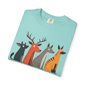 Cute Graphic Tee - Playful Animal Cotton Top - Dipaliz - T-shirts