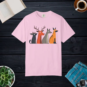 Cute Graphic Tee - Playful Animal Cotton Top - Dipaliz - T-shirts