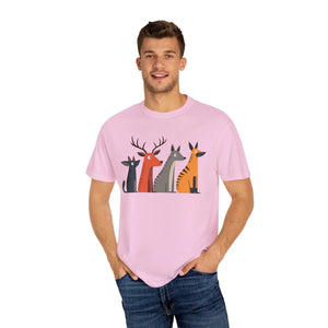 Cute Graphic Tee - Playful Animal Cotton Top - Dipaliz - T-shirts