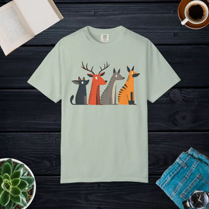 Cute Graphic Tee - Playful Animal Cotton Top - Dipaliz - T-shirts