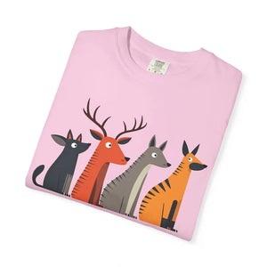 Cute Graphic Tee - Playful Animal Cotton Top - Dipaliz - T-shirts
