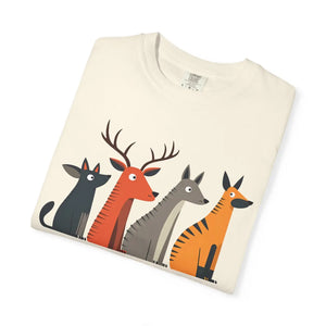 Cute Graphic Tee - Playful Animal Cotton Top - Dipaliz - T-shirts