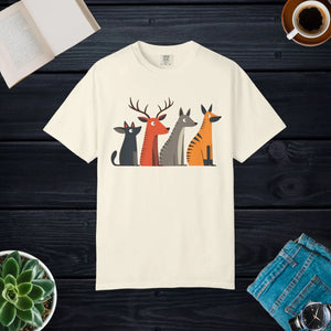 Cute Graphic Tee - Playful Animal Cotton Top - Dipaliz - T-shirts
