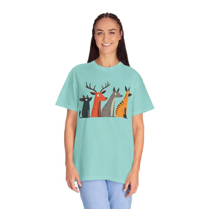 Cute Graphic Tee - Playful Animal Cotton Top - Dipaliz - T-shirts