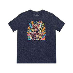 Playful Animals Unisex Triblend Tee - Premium Comfort - Dipaliz - T-shirts