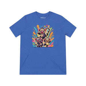 Playful Animals Unisex Triblend Tee - Premium Comfort - Dipaliz - T-shirts