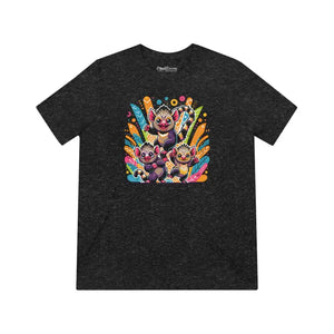 Playful Animals Unisex Triblend Tee - Premium Comfort - Dipaliz - T-shirts