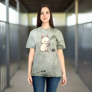 Colorful Playful Cat Unisex Tee - Casual Everyday Wear - Dipaliz - T-shirts - s