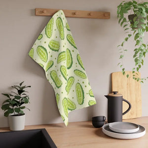 Cucumber Tea Towels - Fun Kitchen Decor Veggie Charm - Dipaliz
