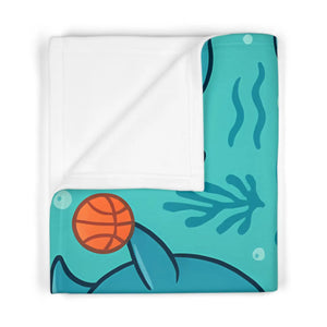 Dolphin Baby Blanket – Soft Fleece Nursery Throw - Dipaliz - Blankets