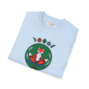 Playful Fox Yoga Softstyle Unisex T-shirt for Animal Lovers - Dipaliz - T-shirts