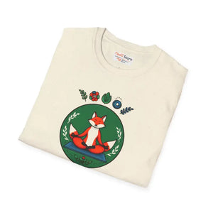 Playful Fox Yoga Softstyle Unisex T-shirt for Animal Lovers - Dipaliz - T-shirts