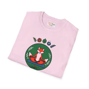 Playful Fox Yoga Softstyle Unisex T-shirt for Animal Lovers - Dipaliz - T-shirts