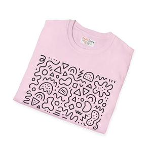 Playful Pattern Unisex Softstyle Tee - Cloud-like Comfort - Dipaliz - T-shirts