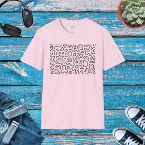 Playful Pattern Unisex Softstyle Tee - Cloud-like Comfort - Dipaliz - T-shirts