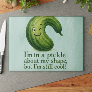 Glass Cutting Board - Playful Pickle Design - Dipaliz - Boards