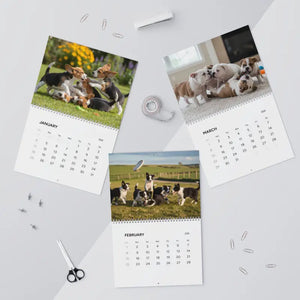 Wire Coil Binding Puppy Wall Calendar - Writable Grids - Dipaliz - 11’’ x 8.5’’ / Matte - Calendars