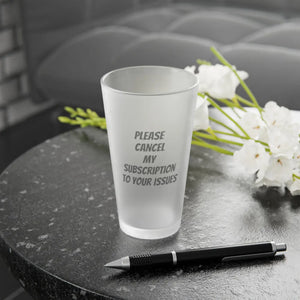 Funny Frosted Pint Glass - Matte Finish 16oz - Dipaliz - Beer Glasses