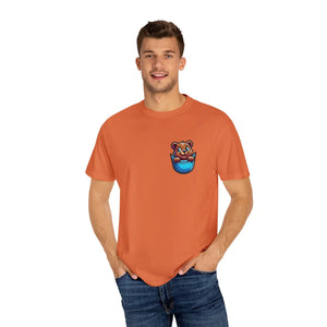 Chill Bear in a Pocket Tee - Soft Cotton Women Top - Dipaliz - T-shirts