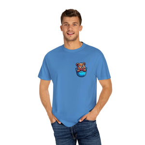 Chill Bear in a Pocket Tee - Soft Cotton Women Top - Dipaliz - T-shirts