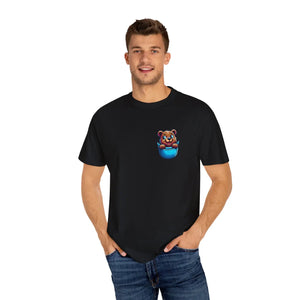 Chill Bear in a Pocket Tee - Soft Cotton Women Top - Dipaliz - T-shirts